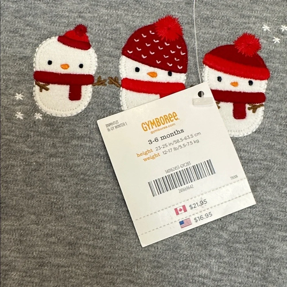 NWT Gymboree Long Sleeve Bodysuit Size 3-6 Months